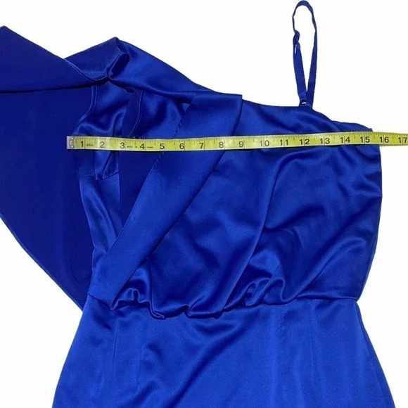 JESSICA Simpson Blue One Shoulder Mini Dress 4 - Picture 7 of 15